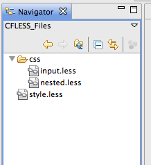 .less stylesheets in ColdFusion Builder