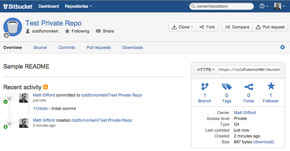 Private Bitbucket repository