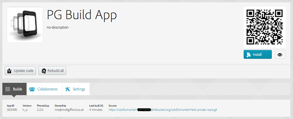 Private PhoneGap Build App