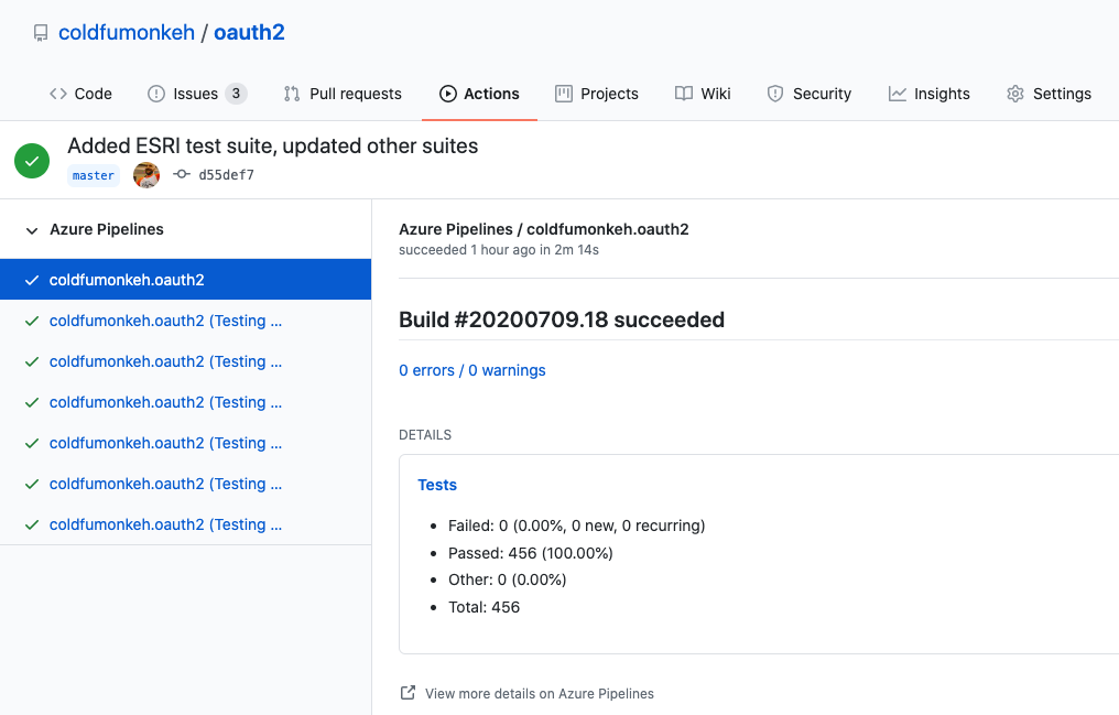 Viewing the repository pipeline in more detail